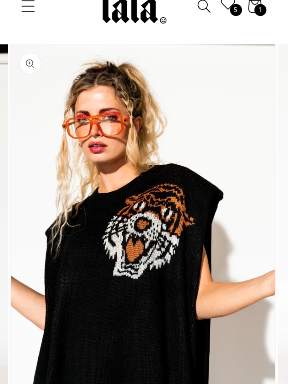 Dressed in LALA Black Maxi Dress with Tiger Motifs - Picture 4 of 6